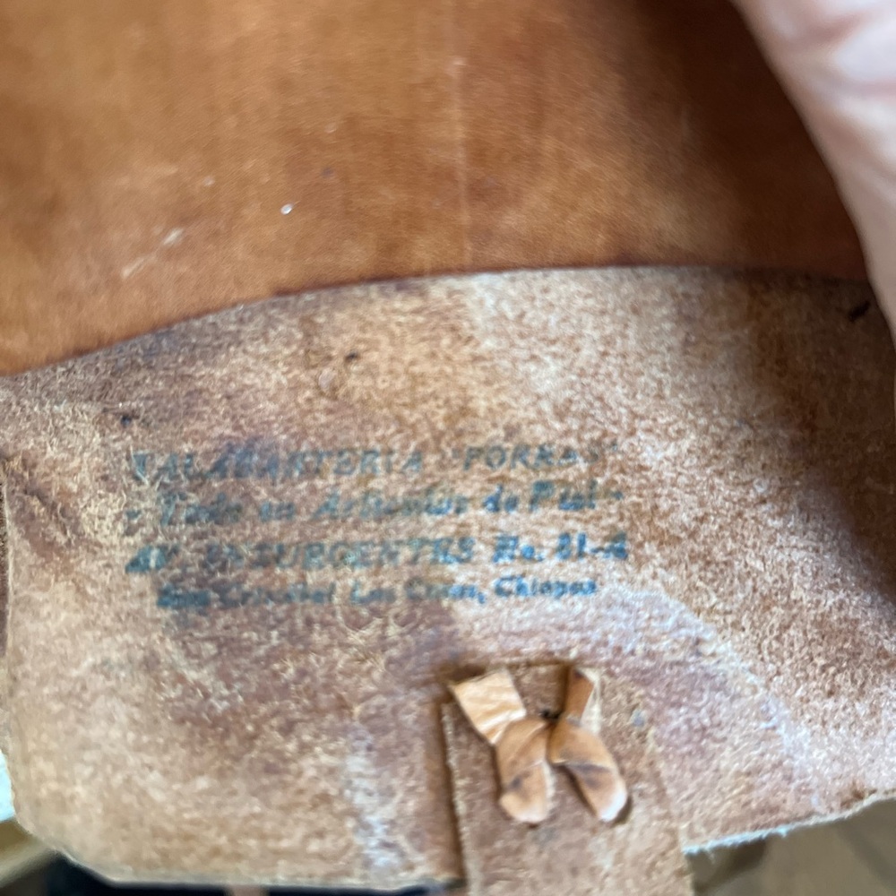 Artisan Handcrafted Brown Leather Small purse NEW with Stamp - Picture 12 of 12